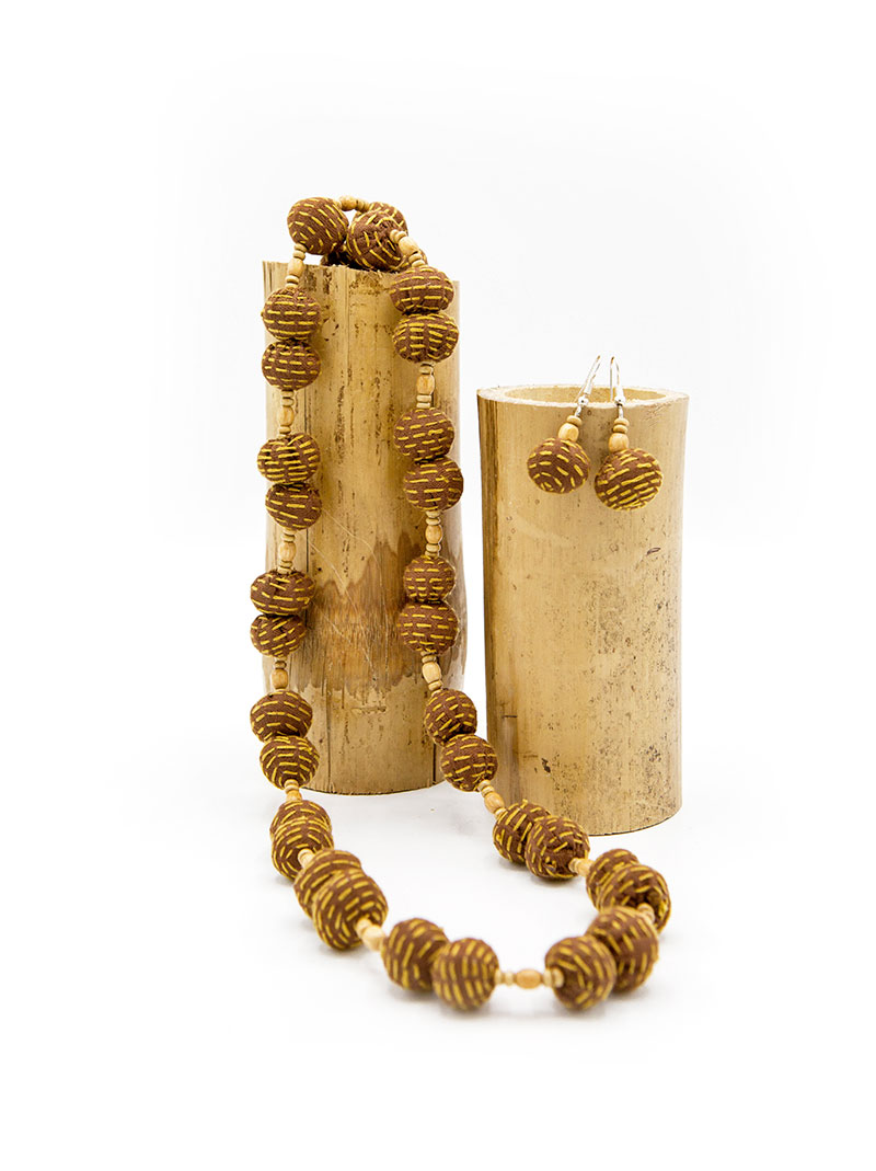 Nokshi Necklace Set - Brown